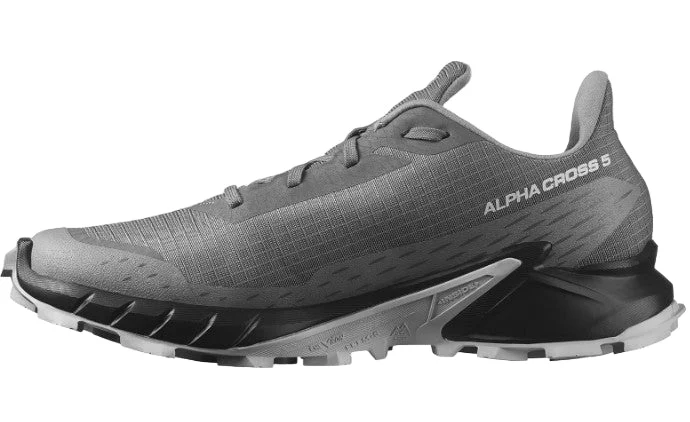 נעלי ריצה שטח לגברים סאלומון אלפקרוס 5 - אפור כהה/שחור/אפור רפאים