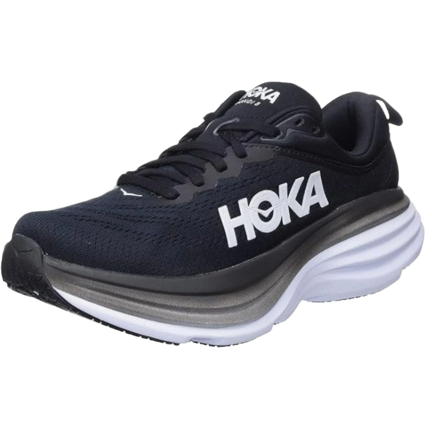 נעלי ריצה שטח נשים הוקה בונדי 8 שחור, לבן