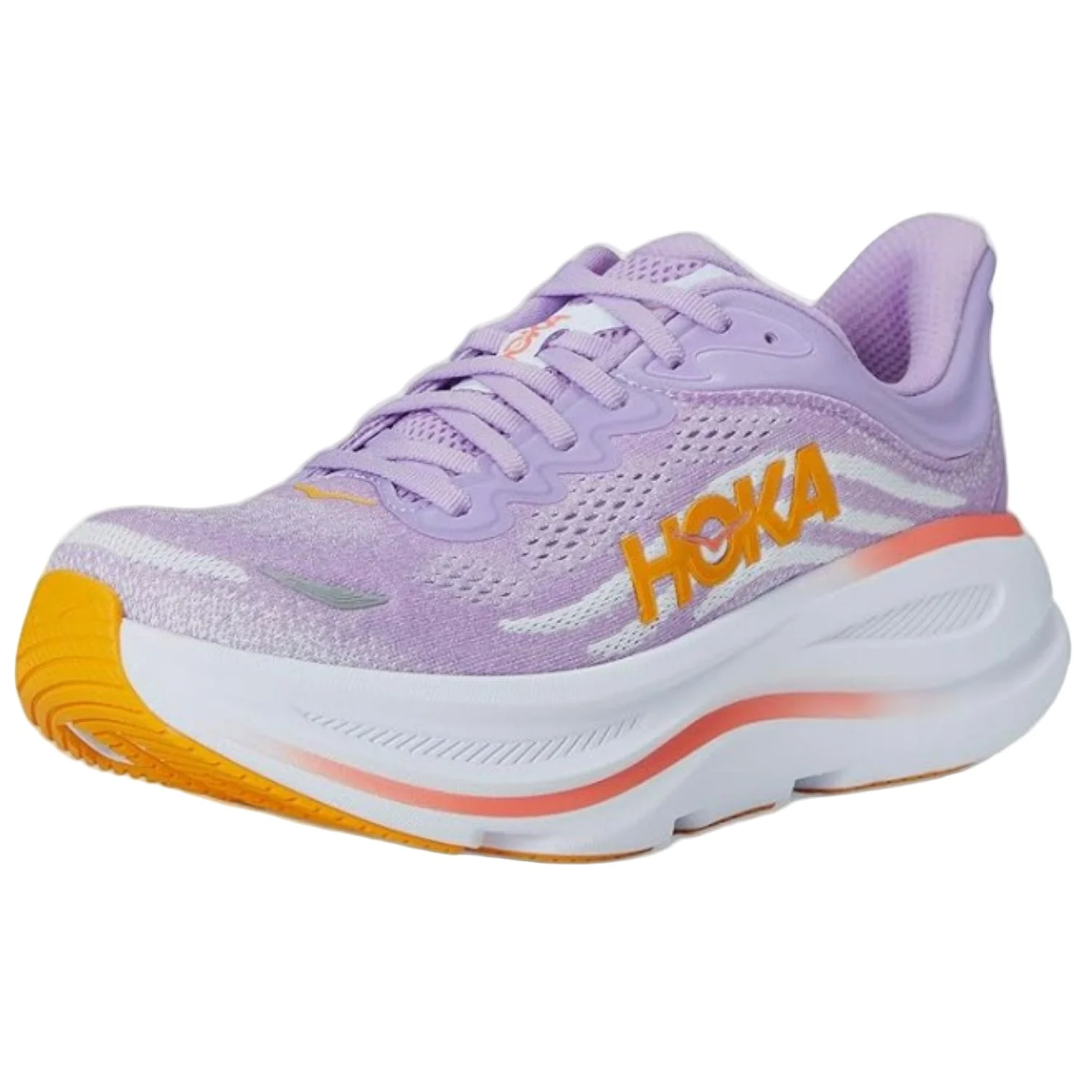 נעלי ריצה לנשים Hoka Bondi 9 עם ריפוד, פרח אסטר/זוהר כוכבים