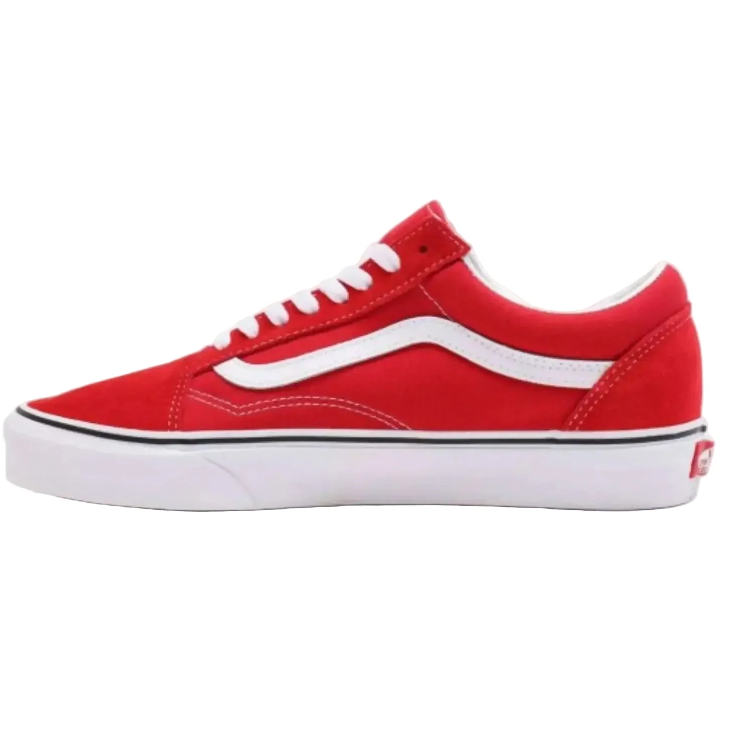 נעלי סקייט קלאסיות נמוכות Vans Old Skool יוניסקס, אדום/לבן אמיתי