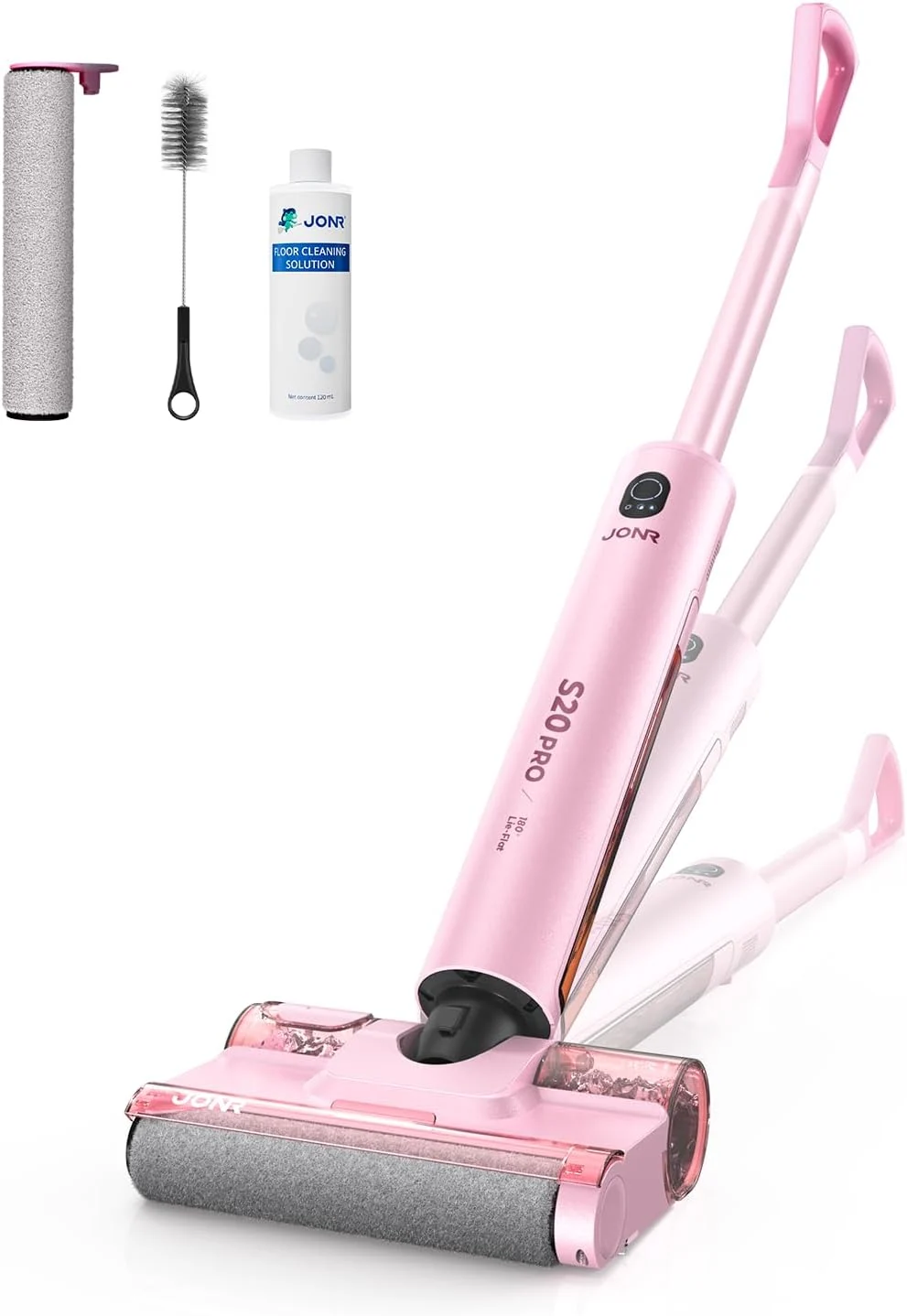 שואב אבק רטוב ויבש JONR S20 Pro 180° - שאיבה חכמה מתאימה לניקוי מתחת לרהיטים נמוכים (3.5"), מברשת ניקוי עצמית, 2-in-1 שואב ומגב לשיער חיות, נוזלים במטבח וכל סוגי הרצפות
