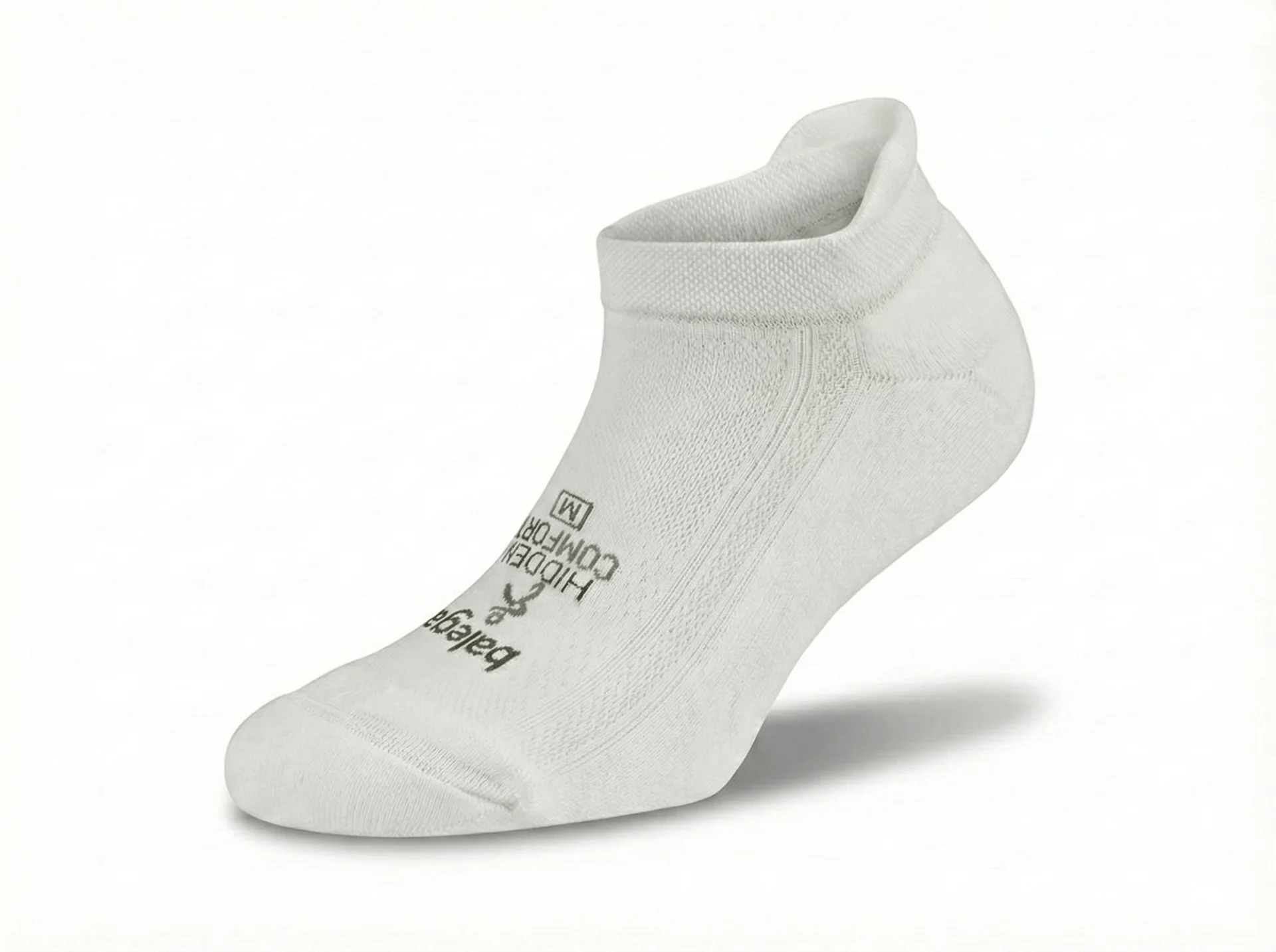 גרביים רצות ללא מראה Balega Hidden Comfort ביצועים יוניסקס, לבן