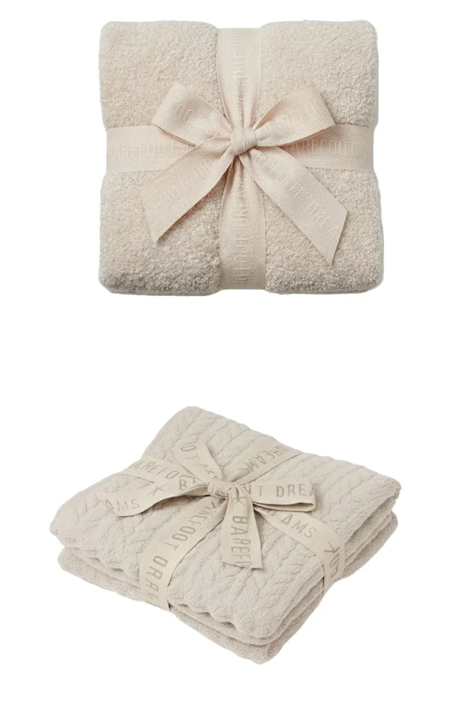 שמיכת קבלה של Barefoot Dreams CozyChic, אבן