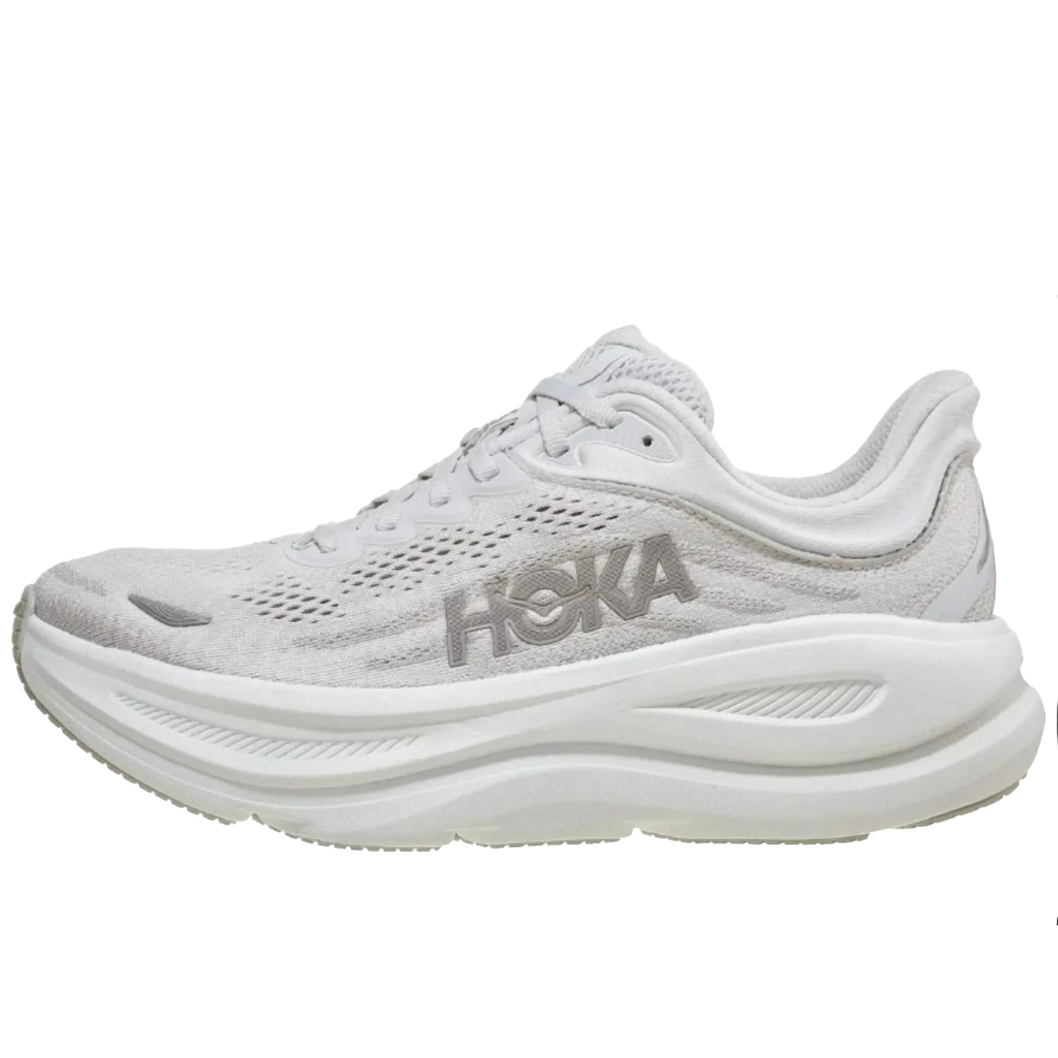 נעלי ריצה לנשים הוקה בונדי 9, ריפוד, אבק כוכבים/כסף