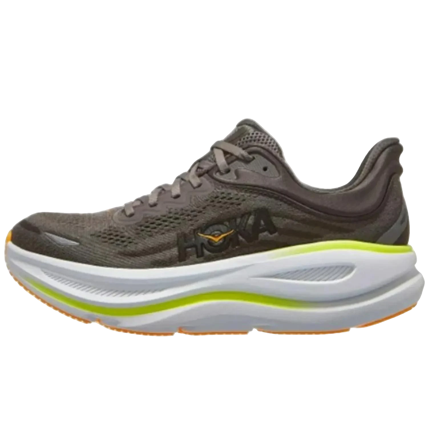 נעלי ריצה גברים Hoka Bondi 9 עם ריפוד, אפור אספלט/חצץ